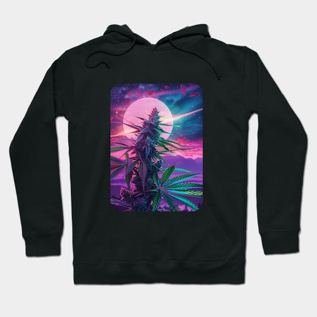 Sunset Weed Hoodie by DavidLoblaw